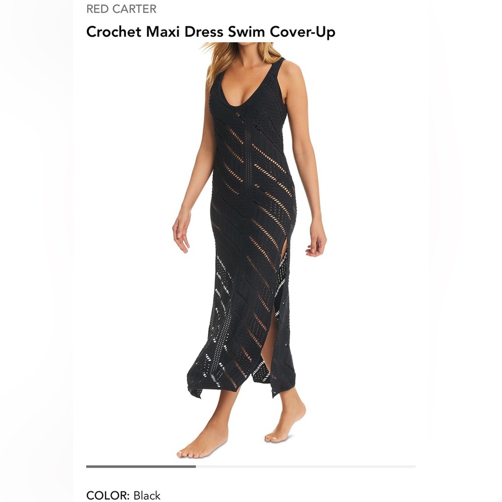 Red Carter 
Crochet Maxi Dress 
Black 
Size Medium